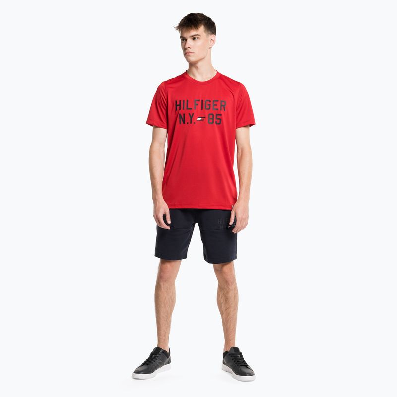 Herren Tommy Hilfiger Grafik-Trainings-T-Shirt rot 2