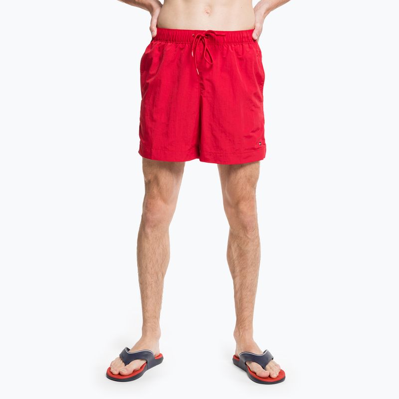 Herren Tommy Hilfiger Medium Drawstring swim shorts rot