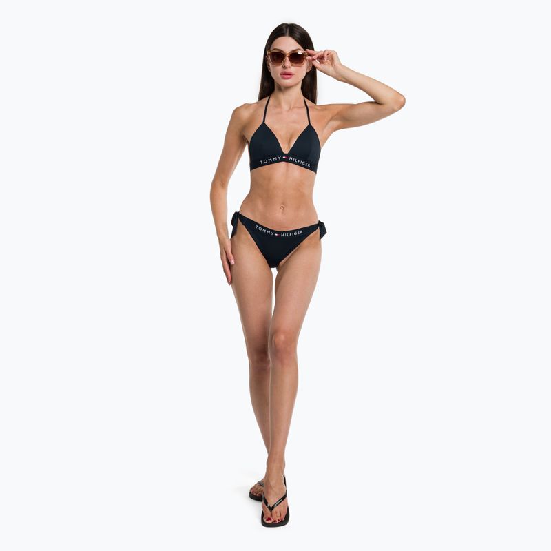 Tommy Hilfiger Side Tie Cheeky Blau Badeanzug unten