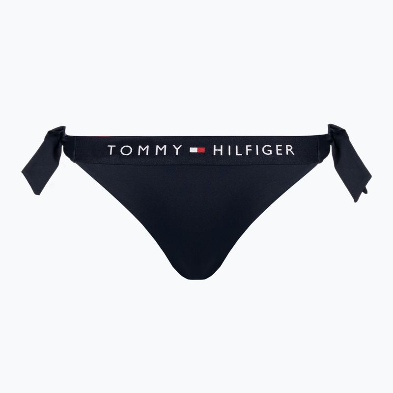 Tommy Hilfiger Side Tie Cheeky Blau Badeanzug unten