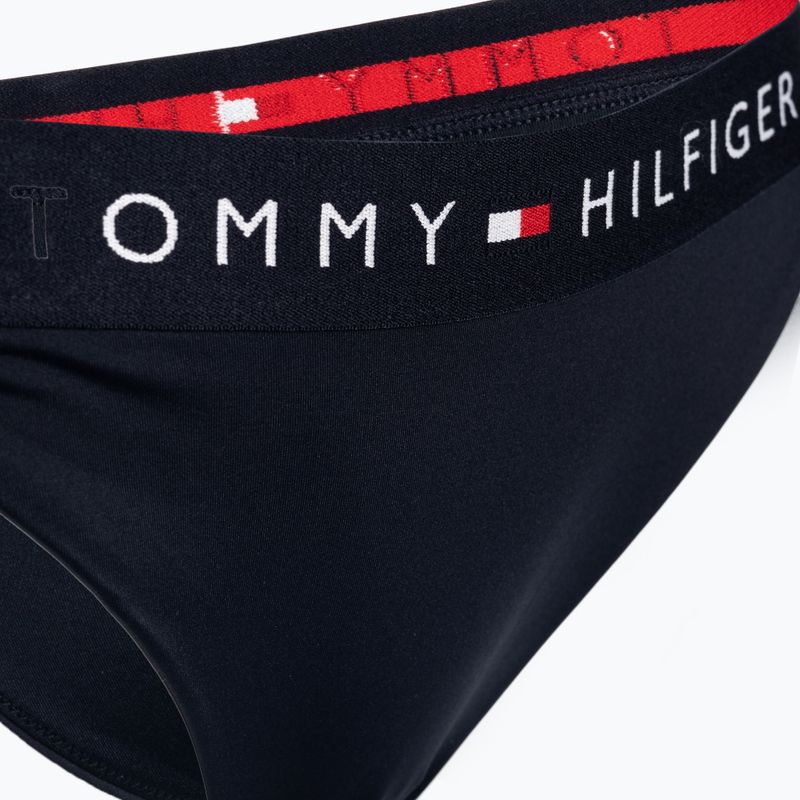 Tommy Hilfiger Side Tie Cheeky Blau Badeanzug unten