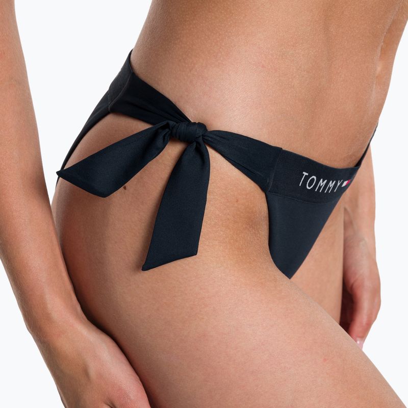 Tommy Hilfiger Side Tie Cheeky Blau Badeanzug unten