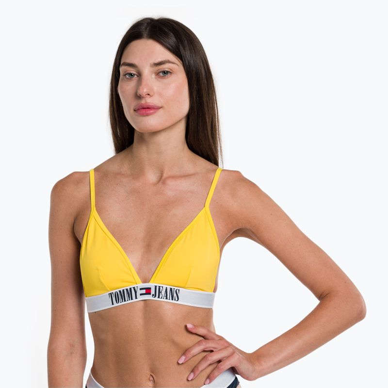 Tommy Hilfiger Triangle Rp gelbes Badeanzug-Oberteil 4