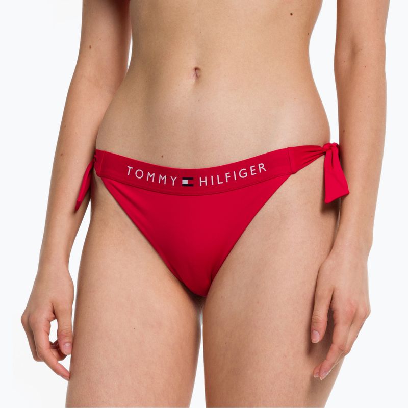 Tommy Hilfiger Side Tie Cheeky Badeanzug unten rot