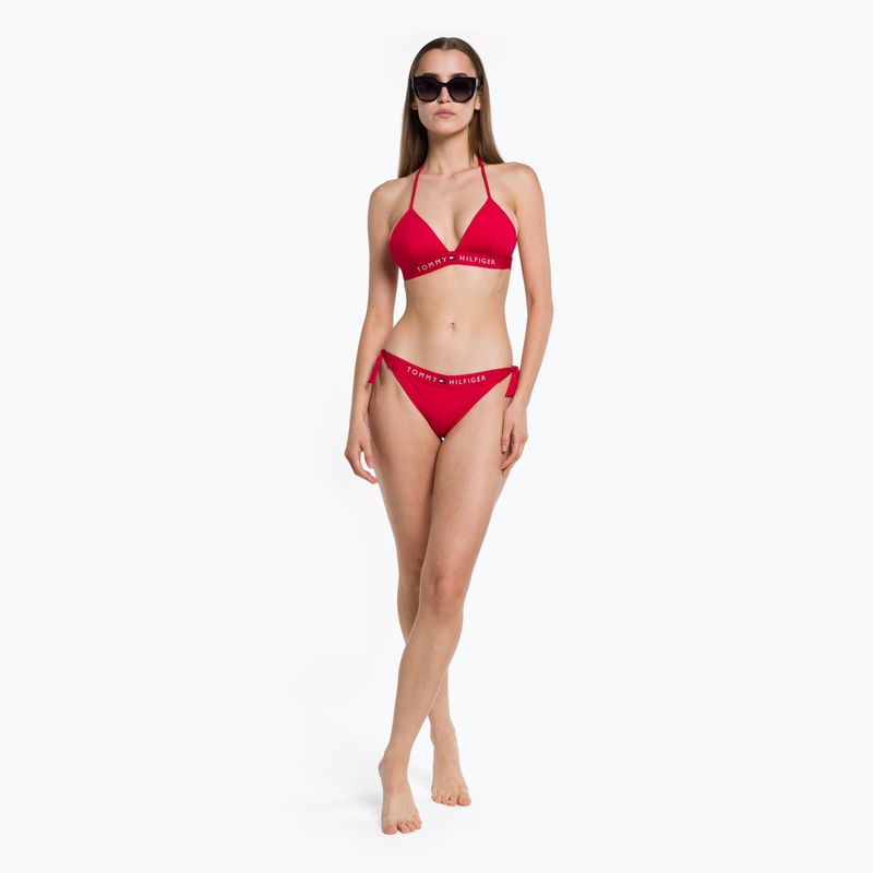 Tommy Hilfiger Side Tie Cheeky Badeanzug unten rot