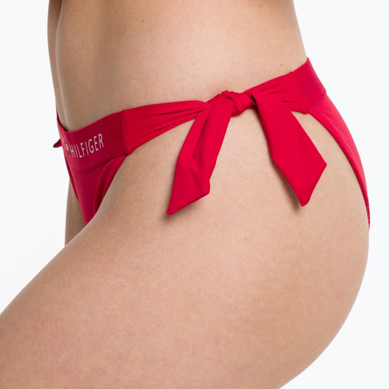 Tommy Hilfiger Side Tie Cheeky Badeanzug unten rot