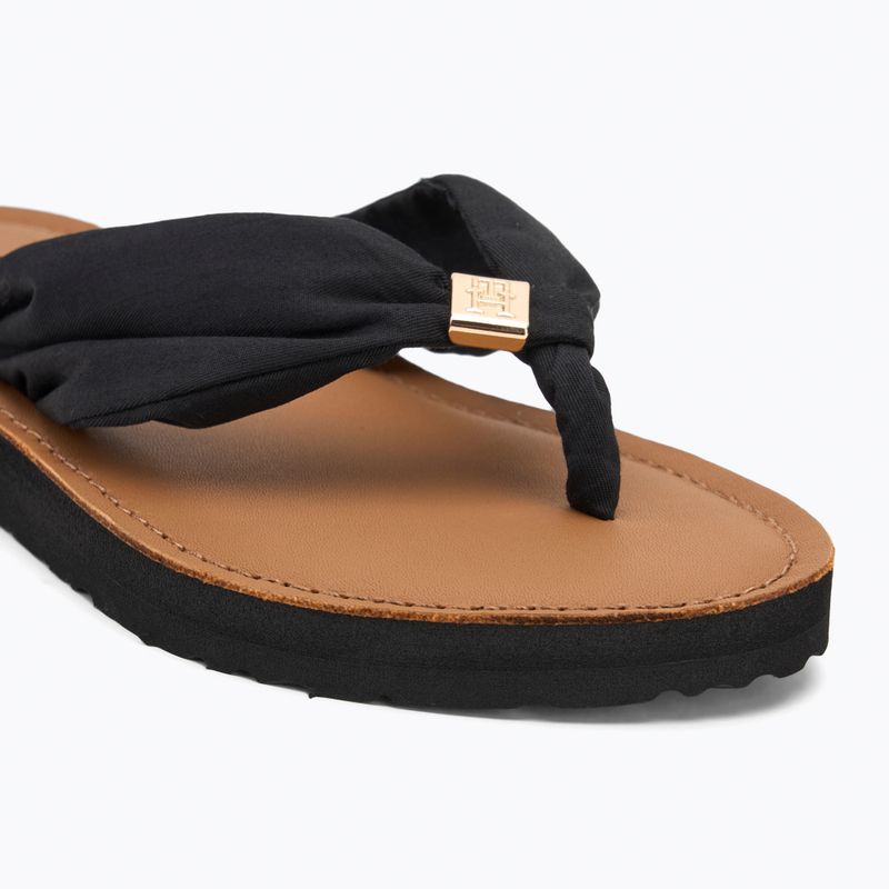 Tommy Hilfiger Damen Flip Flops Elevated Beach Sandale schwarz 7
