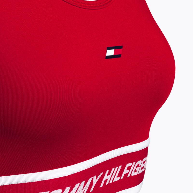 Tommy Hilfiger Mid Int Tape Racer Back roter Fitness-BH