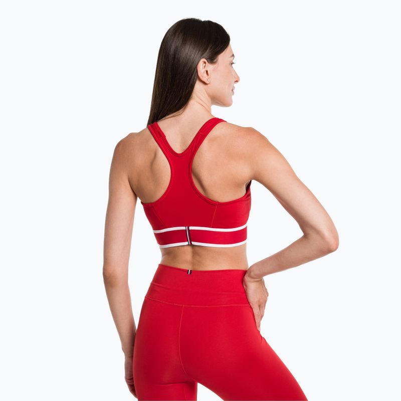 Tommy Hilfiger Mid Int Tape Racer Back roter Fitness-BH