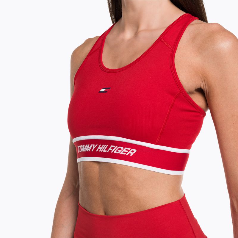 Tommy Hilfiger Mid Int Tape Racer Back roter Fitness-BH