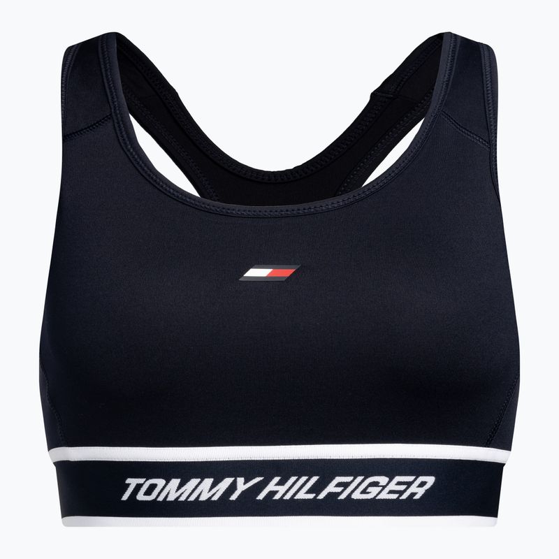 Tommy Hilfiger Mid Int Tape Racer Back blau Fitness-BH