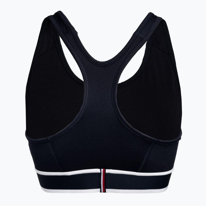 Tommy Hilfiger Mid Int Tape Racer Back blau Fitness-BH
