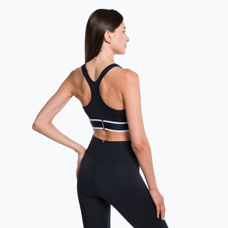 Tommy Hilfiger Mid Int Tape Racer Back blau Fitness-BH