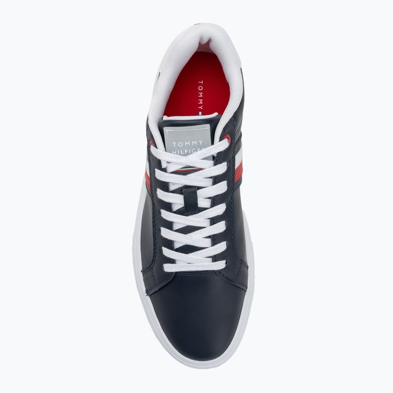 Tommy Hilfiger Essential Leder Cupsole Wüste Himmel Männer Schuhe 5