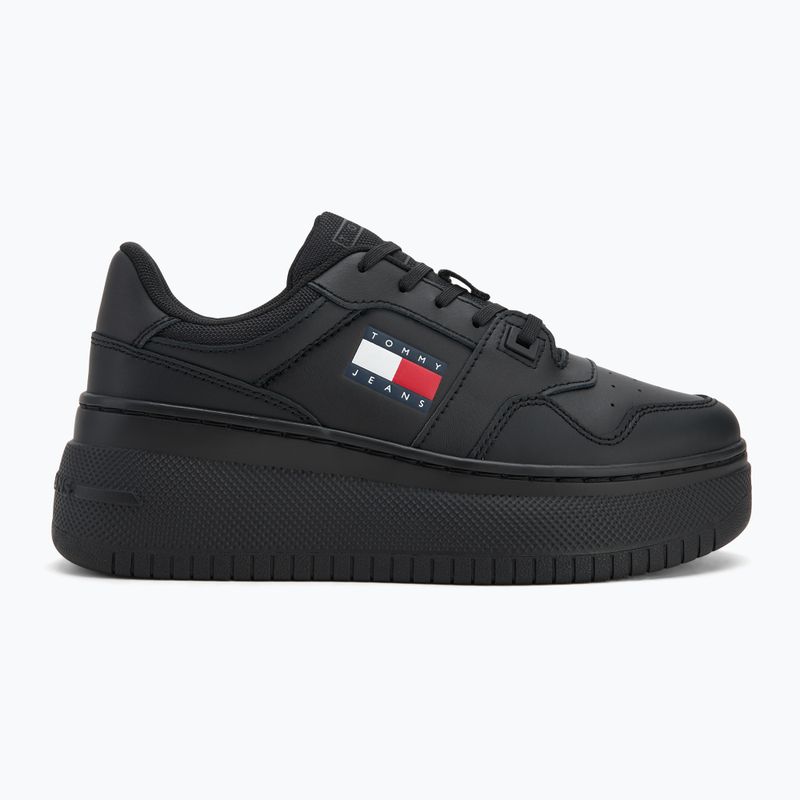 Damen-Schuhe Tommy Jeans Retro Basket Flatform Ess triple black 2