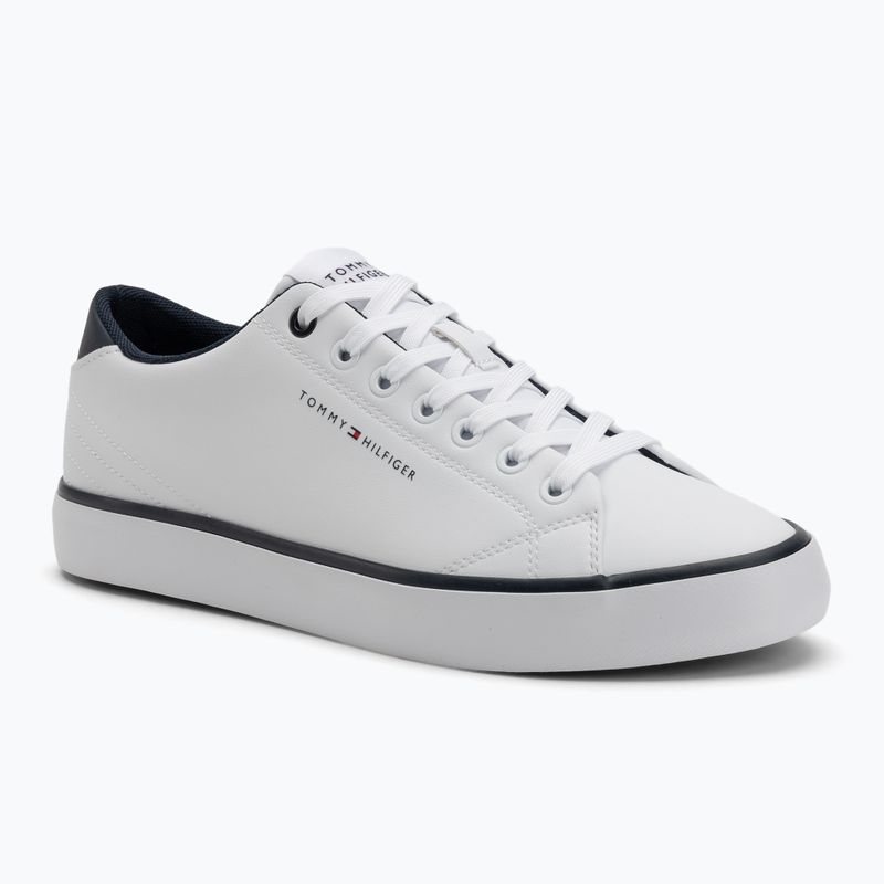 Tommy Hilfiger Herren Turnschuhe Th Hi Vulc Core Low Leather Ess YBS weiß