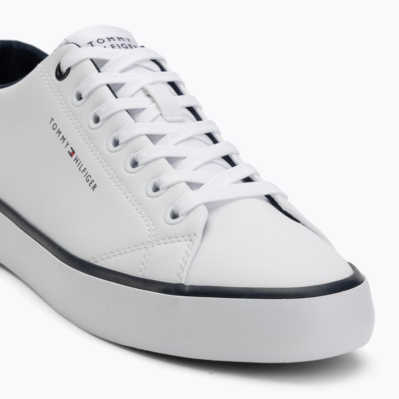 Tommy Hilfiger Herren Turnschuhe Th Hi Vulc Core Low Leather Ess YBS weiß 7