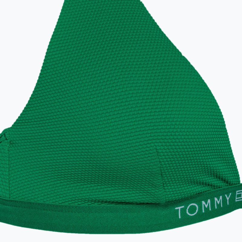 Tommy Hilfiger Triangle Fixed Rp olympisches grünes Badeanzugoberteil 3