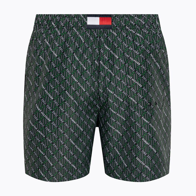 Herren Tommy Hilfiger Medium Drawstring Print swim shorts new york geo grün 2