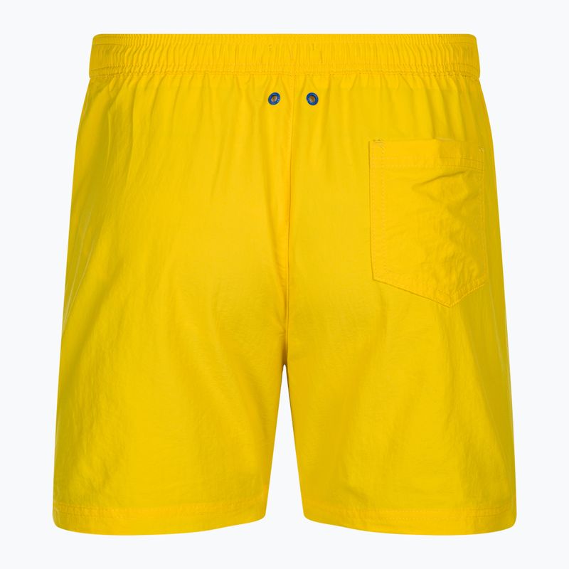 Herren Tommy Jeans SF Medium Drawstring Side Tape Badeshorts lebendig gelb 2