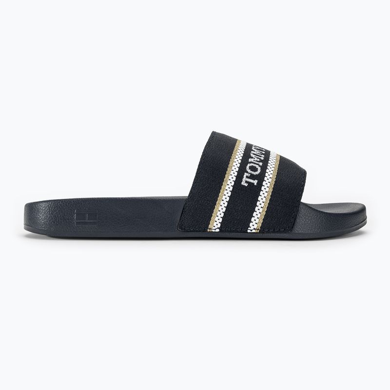 Tommy Hilfiger Damen Pantoletten Poolslide Mit Gurtband Raum blau 2