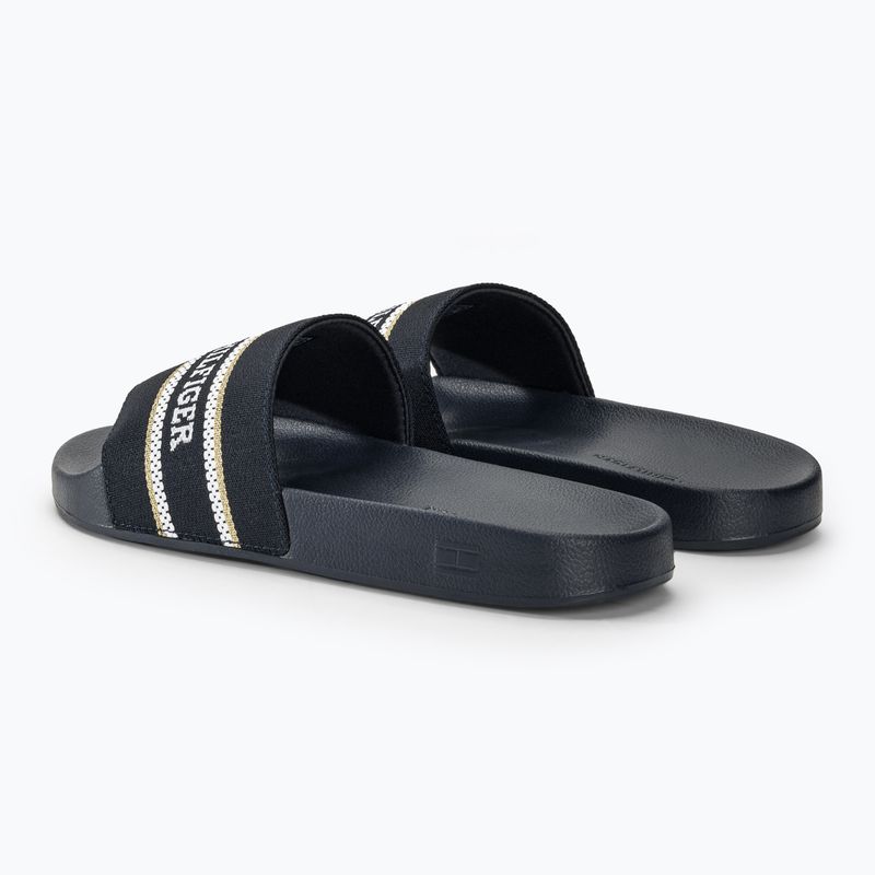 Tommy Hilfiger Damen Pantoletten Poolslide Mit Gurtband Raum blau 3