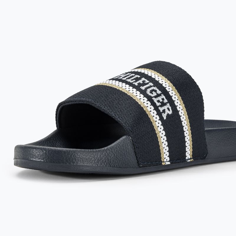 Tommy Hilfiger Damen Pantoletten Poolslide Mit Gurtband Raum blau 8