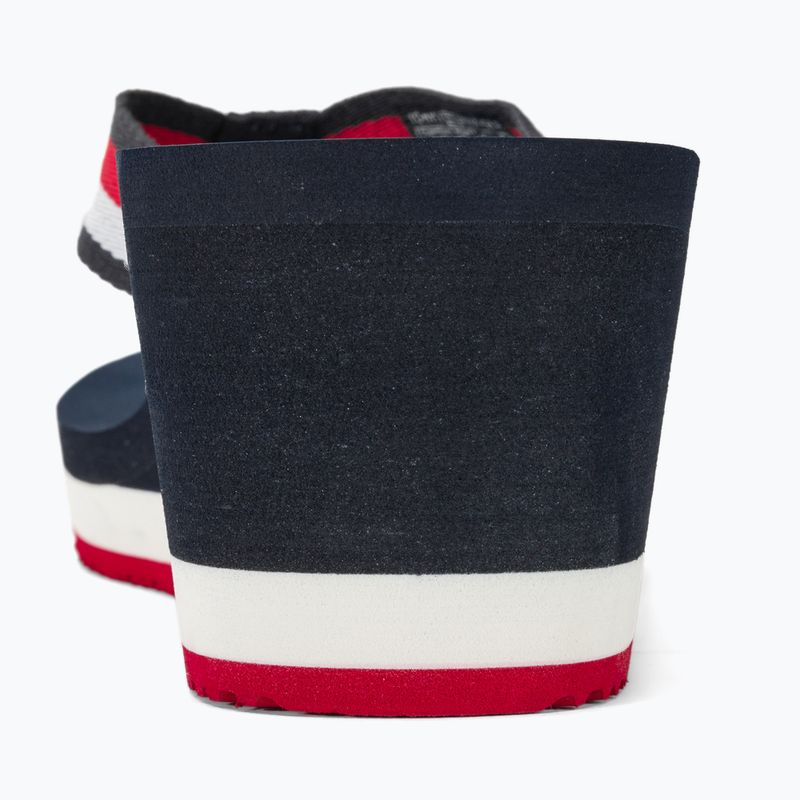 Tommy Hilfiger Damen Corporate Wedge Beach Sandale rot/weiß/blau Pantoletten