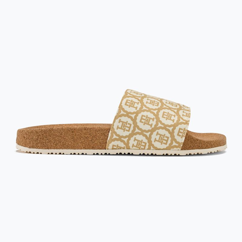 Tommy Hilfiger Damen Emblem Cork Slide Kattun Flip-Flops 2