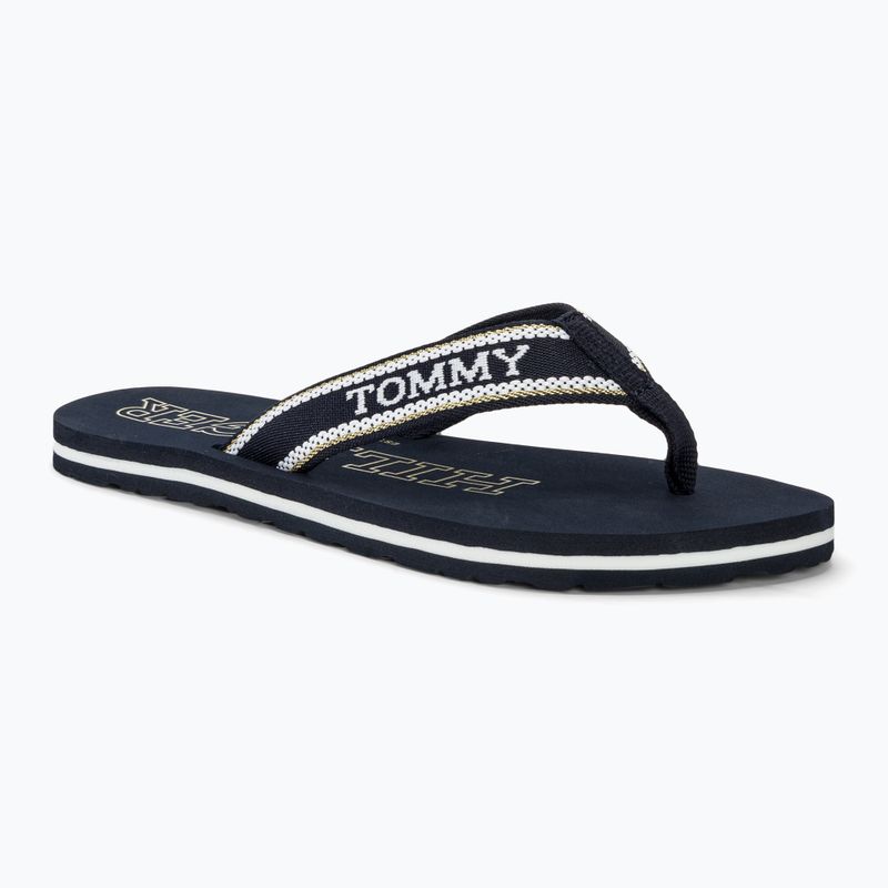 Tommy Hilfiger Beach Sandal Damen Pantoletten Space Blau