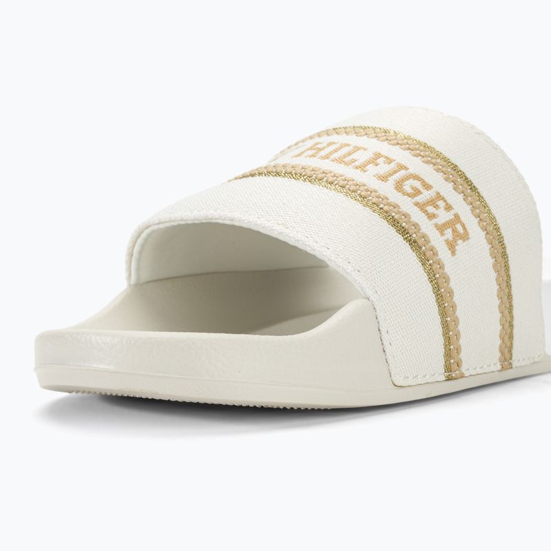 Tommy Hilfiger Damen Pantoletten Poolslide mit Gurtband ecru 8