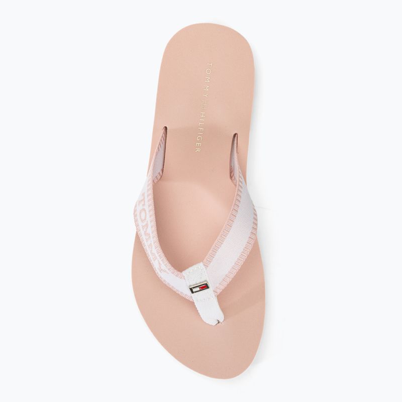 Tommy Hilfiger Damen Webbing Pool Slide 0LA ecru/whimsical rosa Pantoletten