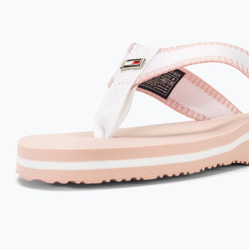 Tommy Hilfiger Damen Webbing Pool Slide 0LA ecru/whimsical rosa Pantoletten