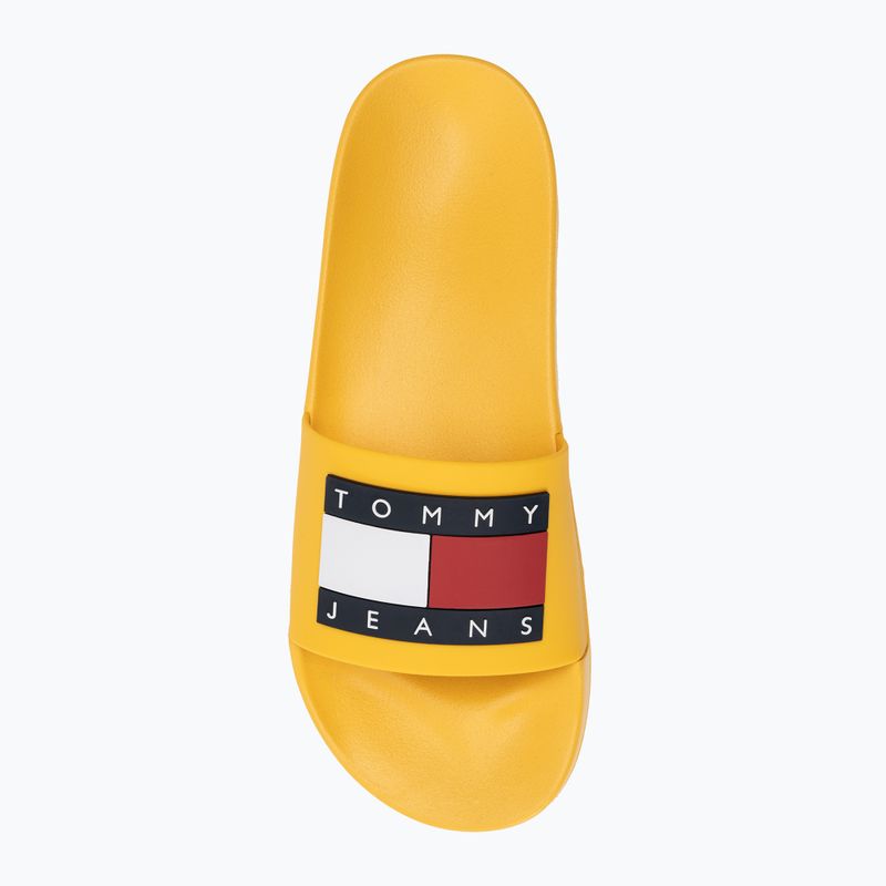 Herren Tommy Jeans Pool Slide Ess warme gelbe Flip-Flops