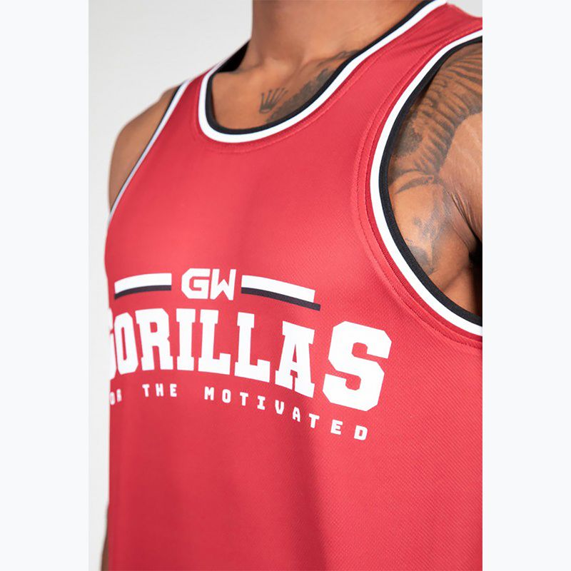 Gorilla Wear Keene rot/schwarz Herren Training Tank Top 5