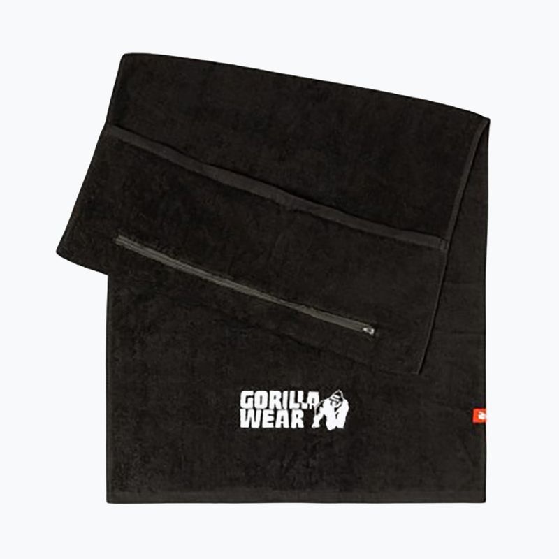 Handtuch Gorilla Wear Zip Pocket Gym black 2