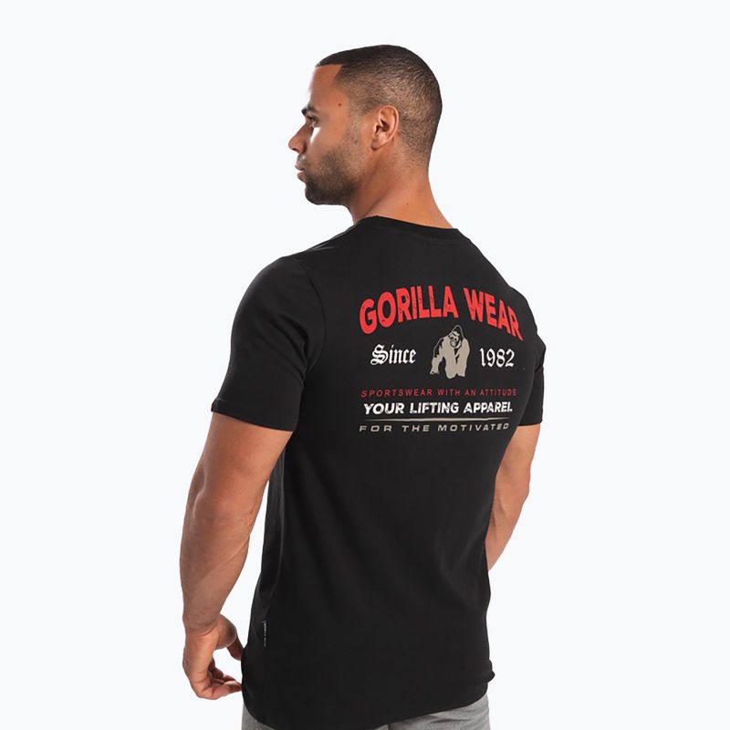 Herren Trainings-T-Shirt Gorilla Wear Warren schwarz 3