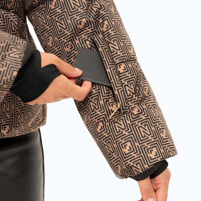 Damen-Skijacke Nikkie Newport Logo camel 4