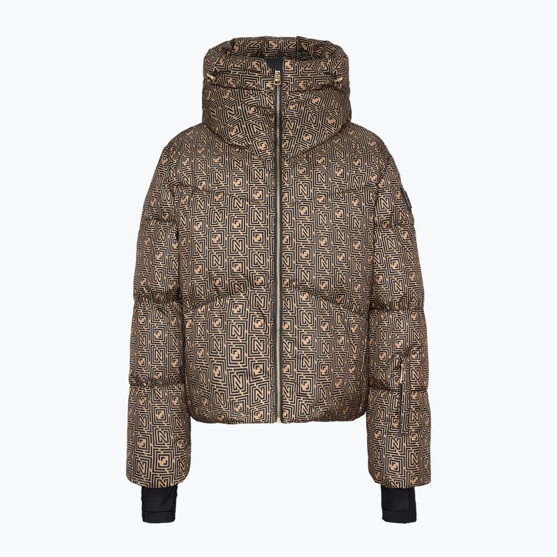 Damen-Skijacke Nikkie Newport Logo camel 6