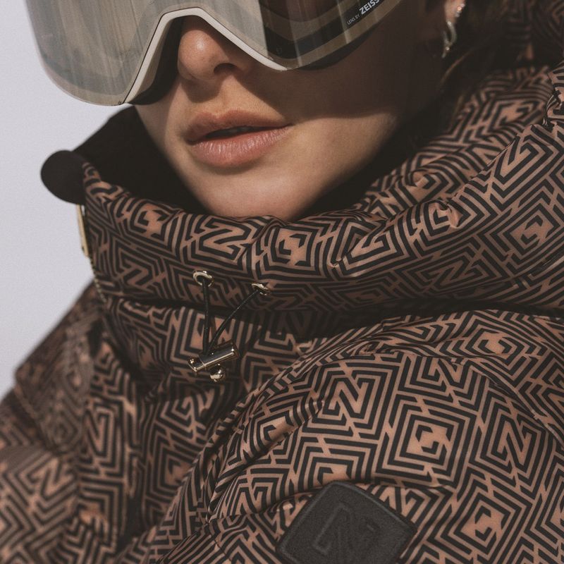 Damen-Skijacke Nikkie Newport Logo camel 9