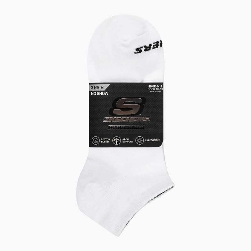 Socken SKECHERS Non Terry No Show 3 pack white/black 2