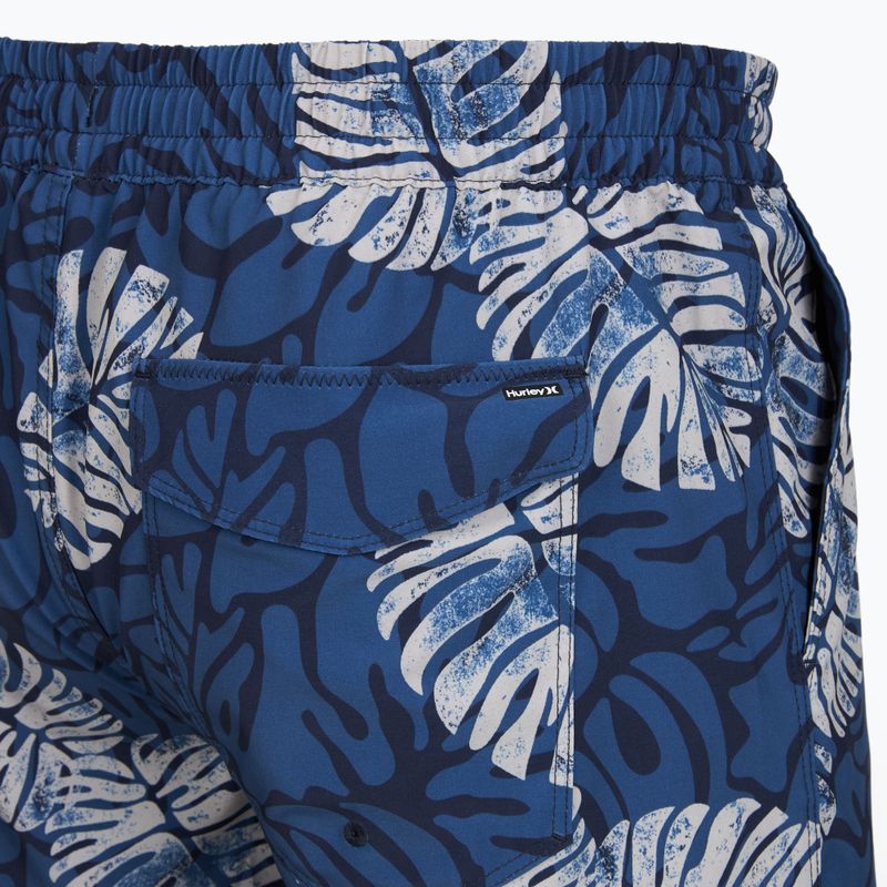 Herren-Badeshorts Hurley Dypsis Leaves Volley Swim Short Navy 4