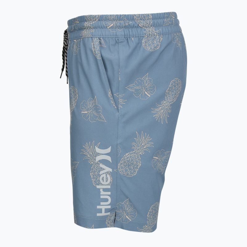 Herren-Badeshorts Hurley Pineapple Volley Swim Short Blue/Brown 3