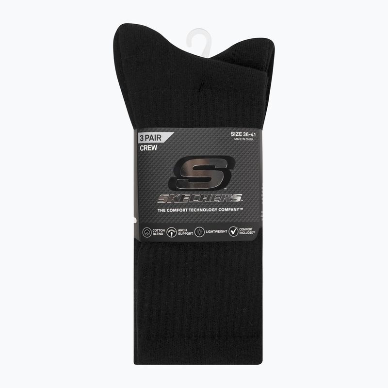 Socken SKECHERS Non Tery Crew Arch Support 3 pack black 2