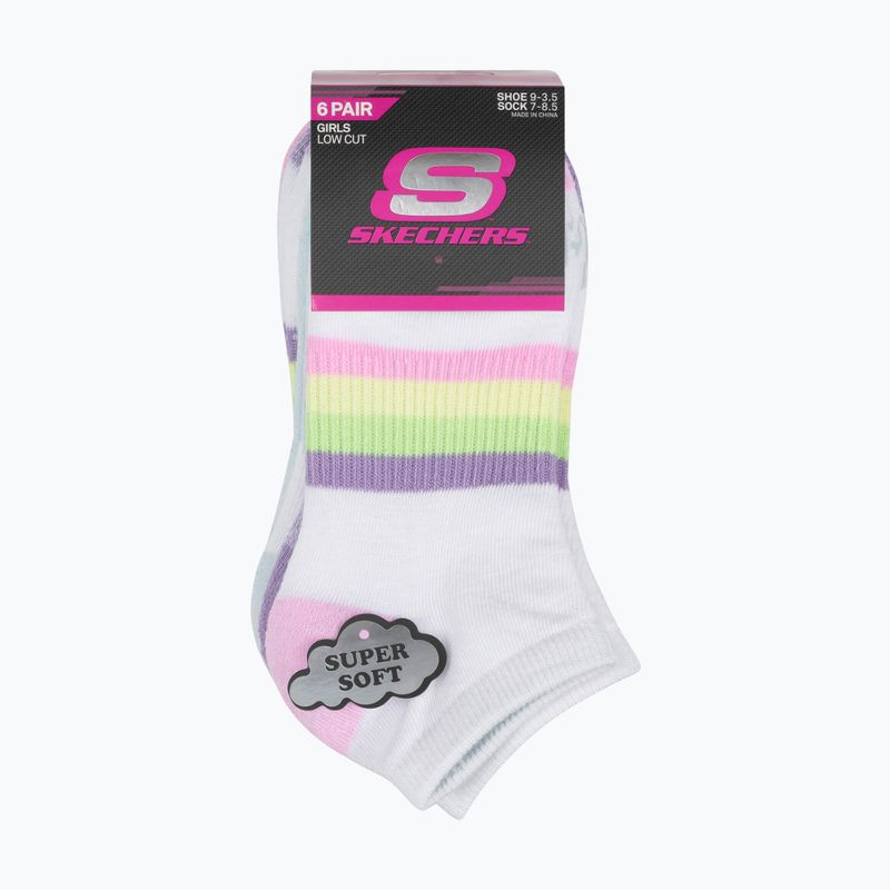 Kindersocken SKECHERS Heel/Toe Terry Low Cut 6 Paar white/light pink 10