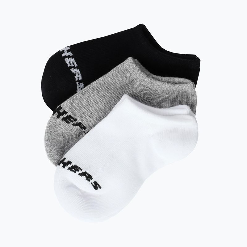 Kindersocken SKECHERS Non Terry No Show 3 Paar white/grey 7