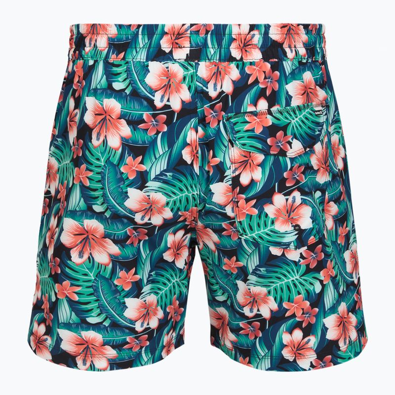 Herren-Badeshorts Hurley Cabana Floral Volley Swim Short Black 2