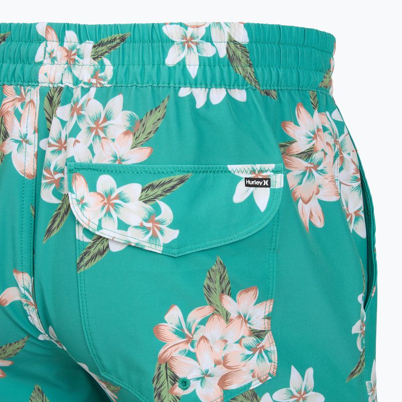 Herren-Badeshorts Hurley Malaga Volley Swim Short Teal Tint 4
