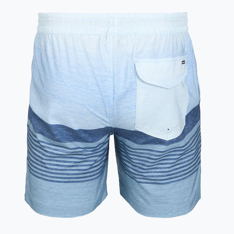 Herren-Badeshorts Hurley Epic Ombre Volley Swim Short blue/white 2
