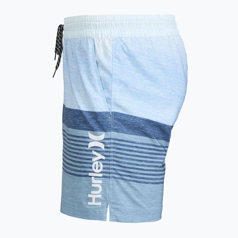 Herren-Badeshorts Hurley Epic Ombre Volley Swim Short blue/white 3
